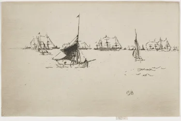 Flottan - Afton, 1887 (etsning på papper)